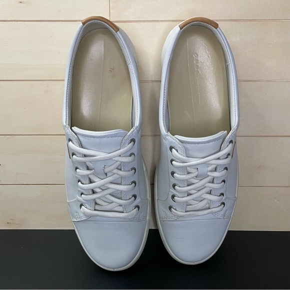 Ecco Soft 7 Sneakers White Leather Women's Size 10 Shoes EU41 - Picture 8 of 11